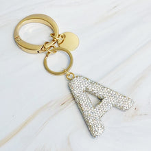 Ladda upp bild till gallerivisning, It Girl Glam Initial Key Chain - Crystal Clear
