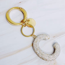 Ladda upp bild till gallerivisning, It Girl Glam Initial Key Chain - Crystal Clear
