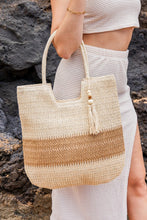 Carregar imagem no visualizador da galeria, Valeria Two-Tone Straw Tote
