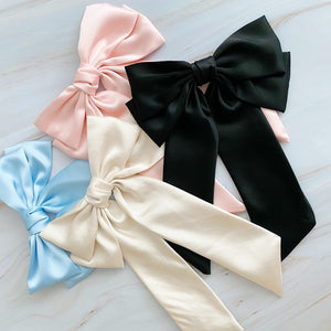 Ellison and Young Doubled Satin Bow Hair Clip