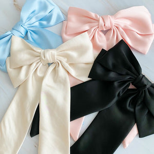 Ellison and Young Doubled Satin Bow Hair Clip