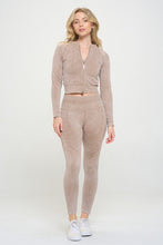 Cargar imagen en el visor de la galería, Ribbed Knit Tracksuit Two-Piece Set
