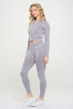 Cargar imagen en el visor de la galería, Ribbed Knit Tracksuit Two-Piece Set
