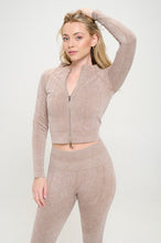 Cargar imagen en el visor de la galería, Ribbed Knit Tracksuit Two-Piece Set
