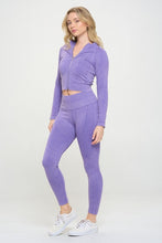 Cargar imagen en el visor de la galería, Ribbed Knit Tracksuit Two-Piece Set
