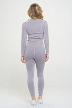 Cargar imagen en el visor de la galería, Ribbed Knit Tracksuit Two-Piece Set
