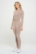 Cargar imagen en el visor de la galería, Ribbed Knit Tracksuit Two-Piece Set
