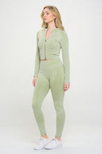 Cargar imagen en el visor de la galería, Ribbed Knit Tracksuit Two-Piece Set
