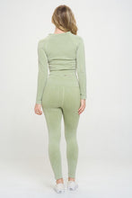 Cargar imagen en el visor de la galería, Ribbed Knit Tracksuit Two-Piece Set
