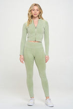 Cargar imagen en el visor de la galería, Ribbed Knit Tracksuit Two-Piece Set
