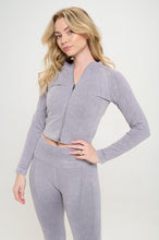 Cargar imagen en el visor de la galería, Ribbed Knit Tracksuit Two-Piece Set
