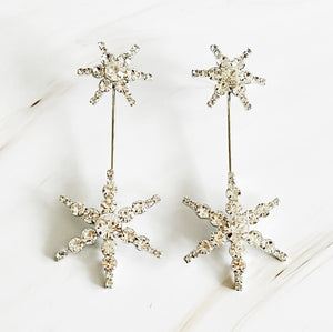 Double Starburst Statement Earrings