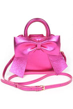 Carregar imagem no visualizador da galeria, LYB Exclusive Holiday Metallic Bow Tie Top Handle Crossbody Bag
