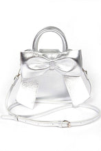 Carregar imagem no visualizador da galeria, LYB Exclusive Holiday Metallic Bow Tie Top Handle Crossbody Bag
