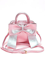 Carregar imagem no visualizador da galeria, LYB Exclusive Holiday Metallic Bow Tie Top Handle Crossbody Bag
