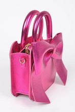 Carregar imagem no visualizador da galeria, LYB Exclusive Holiday Metallic Bow Tie Top Handle Crossbody Bag
