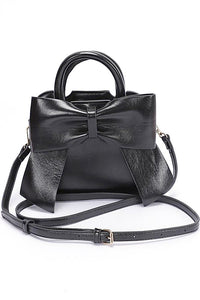 LYB Exclusive Holiday Metallic Bow Tie Top Handle Crossbody Bag