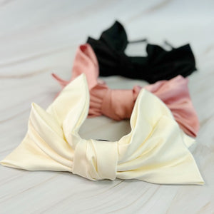 Ellison and Young Satin Bow Crown Headband