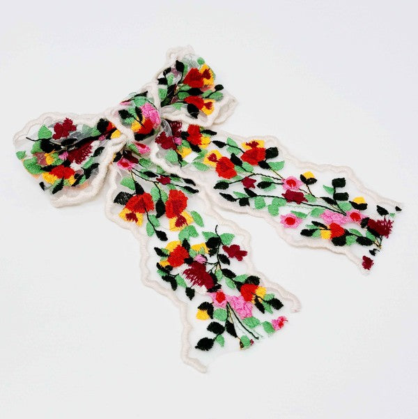 Ellison and Young Blooming Garden Lacey Bow Hair Clip