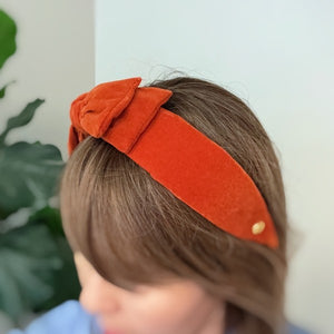 Structured Velvet Bow Headband