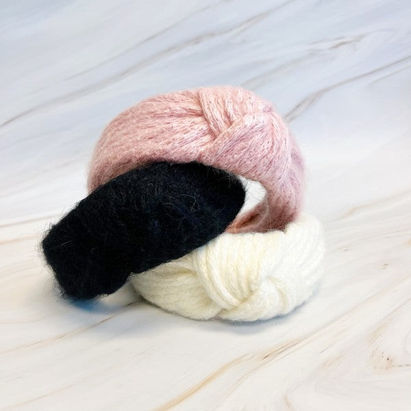 Ellison and Young Cabled Knit Knotted Headband