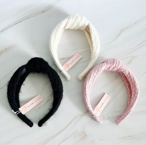 Ellison and Young Cabled Knit Knotted Headband