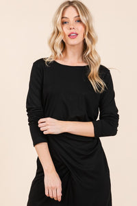 Orange Farm Clothing Black Waist Wrap Dress