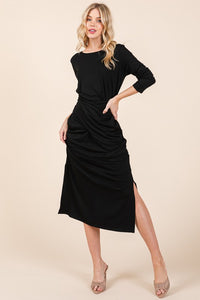 Orange Farm Clothing Black Waist Wrap Dress