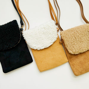 Ellison and Young Luxe Plush Phone Crossbody Bag