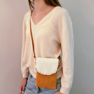 Ellison and Young Luxe Plush Phone Crossbody Bag