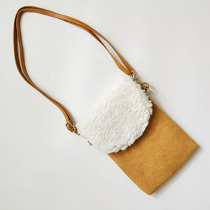 Ellison and Young Luxe Plush Phone Crossbody Bag