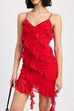 Cargar imagen en el visor de la galería, Emory Park Asymmetrical Ruffle Mini Dress
