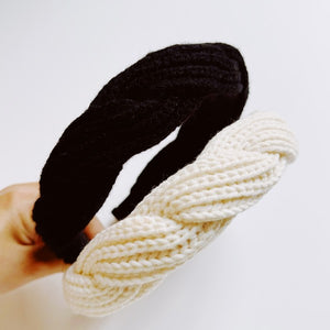 Ellison Young Retro Yarn Knit Braided Headband