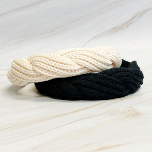 Ellison and Young Retro Yarn Knit Braided Headband