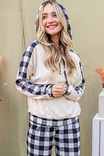 Загрузить изображение в средство просмотра галереи, And The Why Drawstring Hooded Top and Plaid Pants Lounge Set
