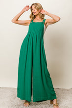 Ladda upp bild till gallerivisning, BiBi Jade Green Wide Leg Textured Jumpsuit
