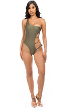 Load image into Gallery viewer, Mermaid Swimwear One Piece Strappy Cutout Swimsuit
