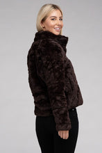 Load image into Gallery viewer, Ambiance Fluffy Lined Zip Up Jacket

