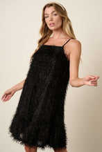 Carregar imagem no visualizador da galeria, Mittoshop Black Feather Ruffle Hem Mini Cami Dress
