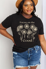 Cargar imagen en el visor de la galería, Simply Love FOCUS ON THE GOOD Graphic Cotton Top
