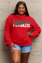 Load image into Gallery viewer, Simply Love SANTA&#39;S FAVORITE Graphic Sweatshirt
