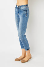 Load image into Gallery viewer, Judy Blue Cuffed Hem Blue Denim Skinny Jeans
