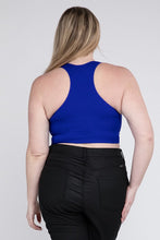 Load image into Gallery viewer, Zenana Plus Size Ribbed Cropped Racerback Tank Top
