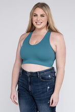 Load image into Gallery viewer, Zenana Plus Size Ribbed Cropped Racerback Tank Top
