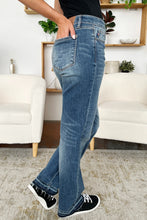 Load image into Gallery viewer, Judy Blue Mid Rise Released Hem Blue Denim Jeans
