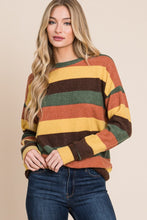 Cargar imagen en el visor de la galería, BOMBOM Multi-Color Striped Knit Top
