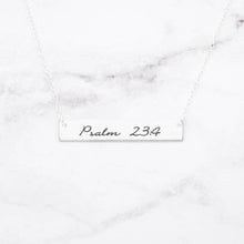 Cargar imagen en el visor de la galería, Psalm 23:4 Necklace Personalized Gold Bar Necklace
