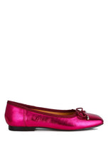 Carregar imagem no visualizador da galeria, Rag Primrose Metallic Pleather Bow Ballerinas
