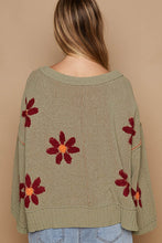 Ladda upp bild till gallerivisning, POL MultiColor Floral Pattern Chenille Knit Sweater Top
