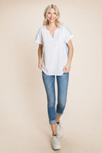 Carregar imagem no visualizador da galeria, Cotton Bleu by Nu Lab Striped Contrast Short Sleeve Top
